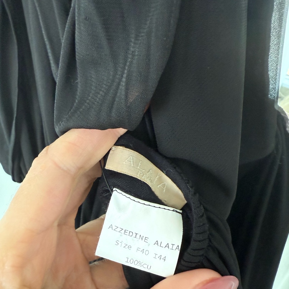 Alaia Black Jersey Mini Dress - Picture 7 of 11